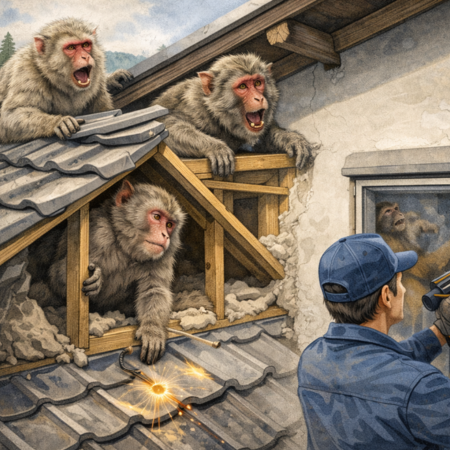 ニホンザルの家屋侵入対策：開口部の「防犯性能」を高め、屋根材の剥落を防ぐ建築術