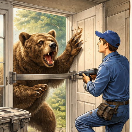 クマの住宅侵入を阻止する：人的被害ゼロを目指す「玄関・勝手口」の強化と避難室の確保