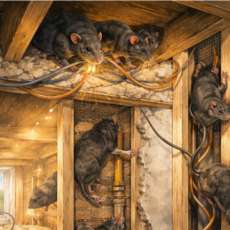 クマネズミ駆除と火災予防：天井裏を駆け巡る「垂直の侵入者」を建築的に封殺する